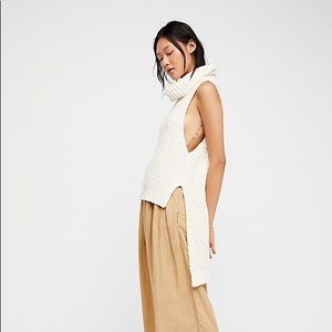 Free People cowl neck knitted tunic